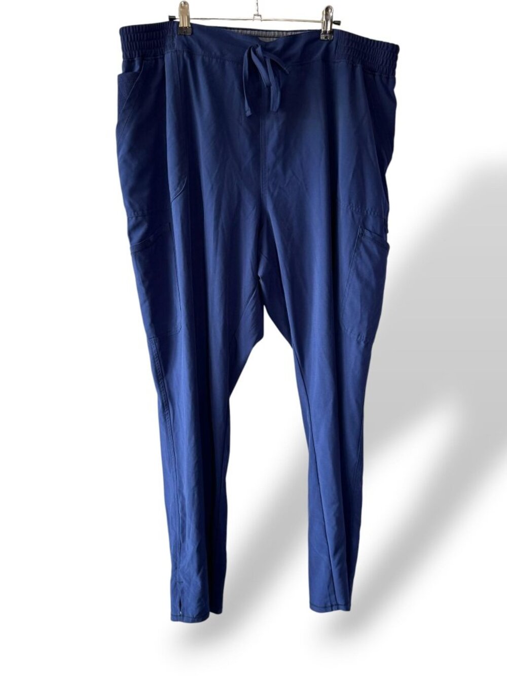 Scrubstar Mens Indigo Drawstring Elastic Waist Cargo Scrub Pants - Size 2XL